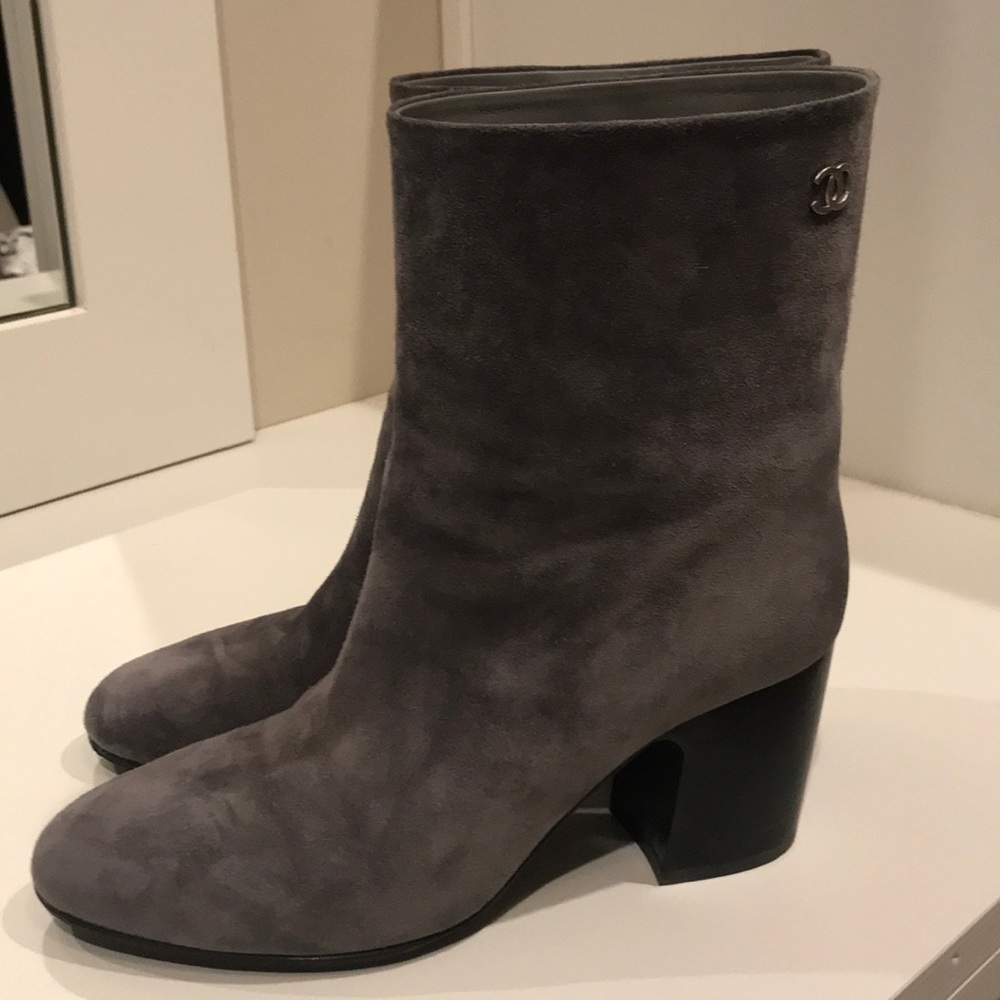 Chanel suede boots